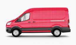 13_Ford Transit Truck Mockup - Side View_Preview2